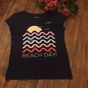 Gap navy t-shirt girls size M 8 EUC